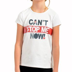 Scuderia Ferrari Girl " Can't Stop Me Now" White Short Sleeve T-Shirt